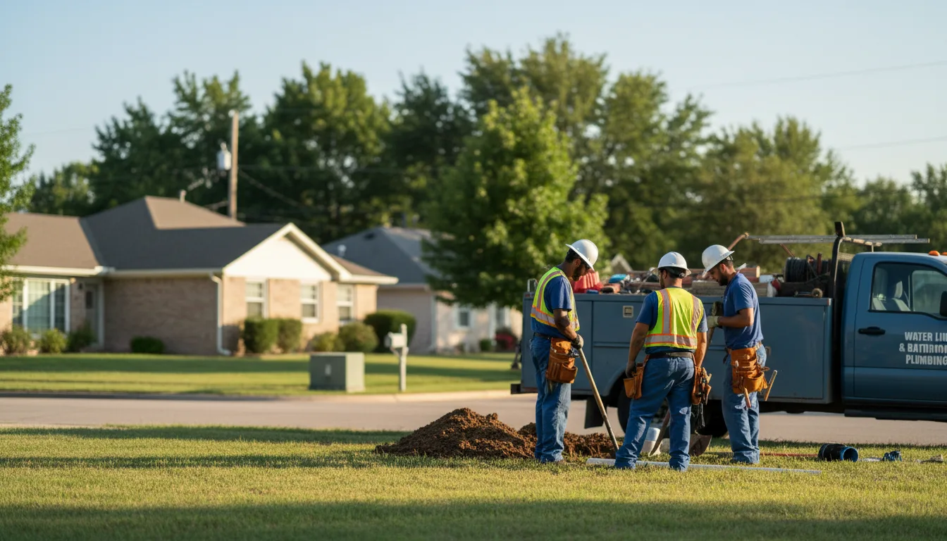 Residential water line and bathroom plumbing service in Dry Creek, LA